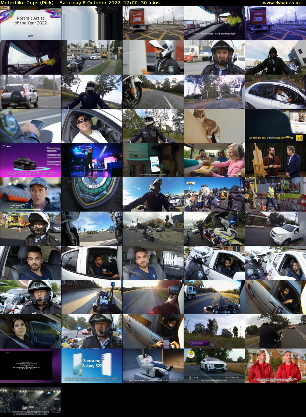 Motorbike Cops (Pick) Saturday 8 October 2022 12:00 - 12:30