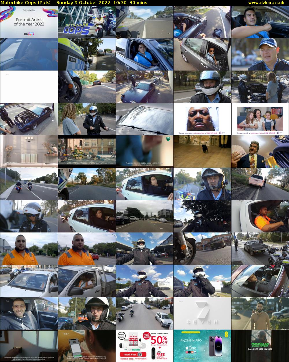 Motorbike Cops (Pick) Sunday 9 October 2022 10:30 - 11:00