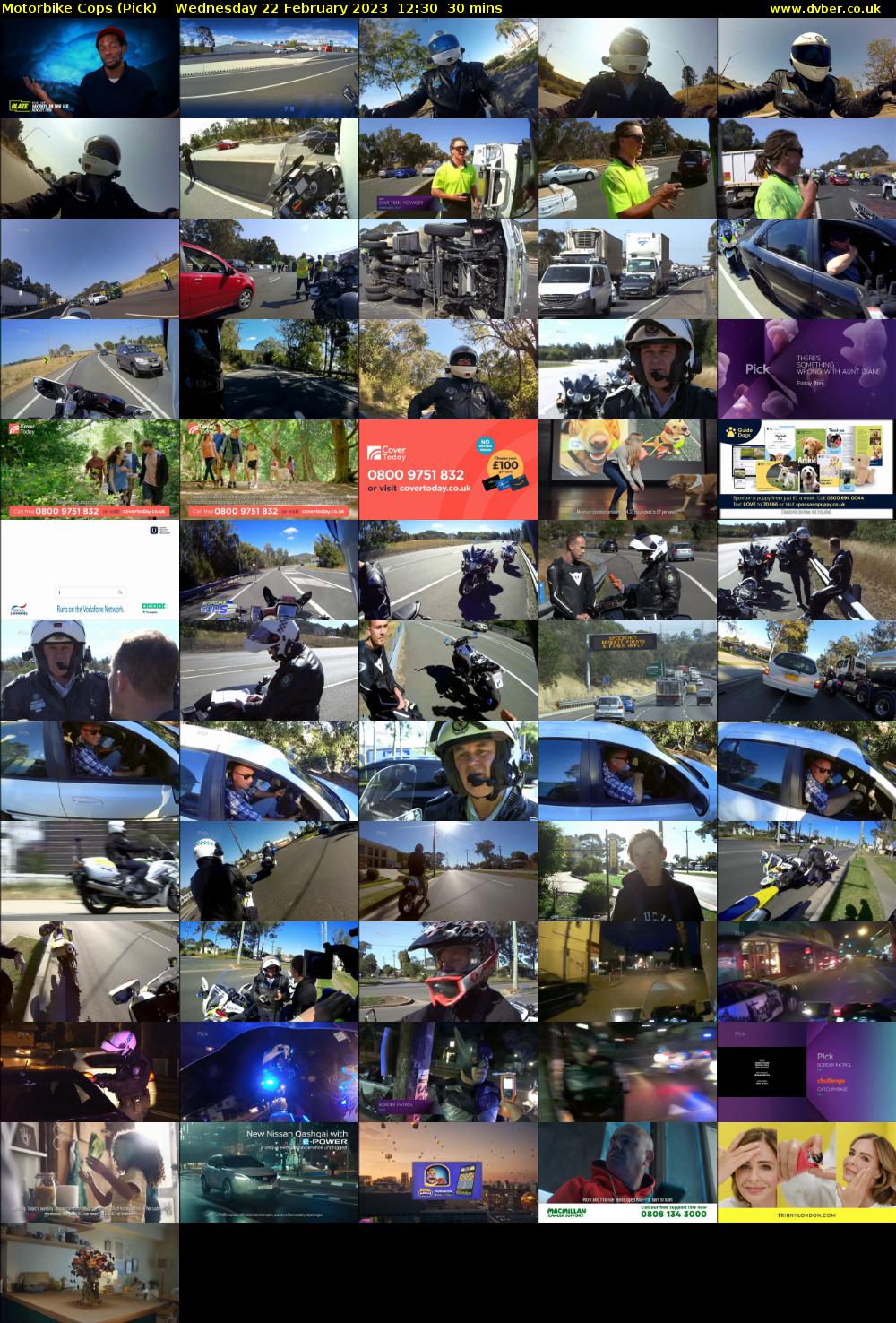 Motorbike Cops (Pick) Wednesday 22 February 2023 12:30 - 13:00