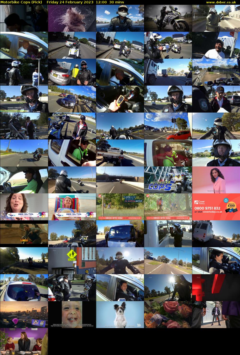 Motorbike Cops (Pick) Friday 24 February 2023 12:00 - 12:30
