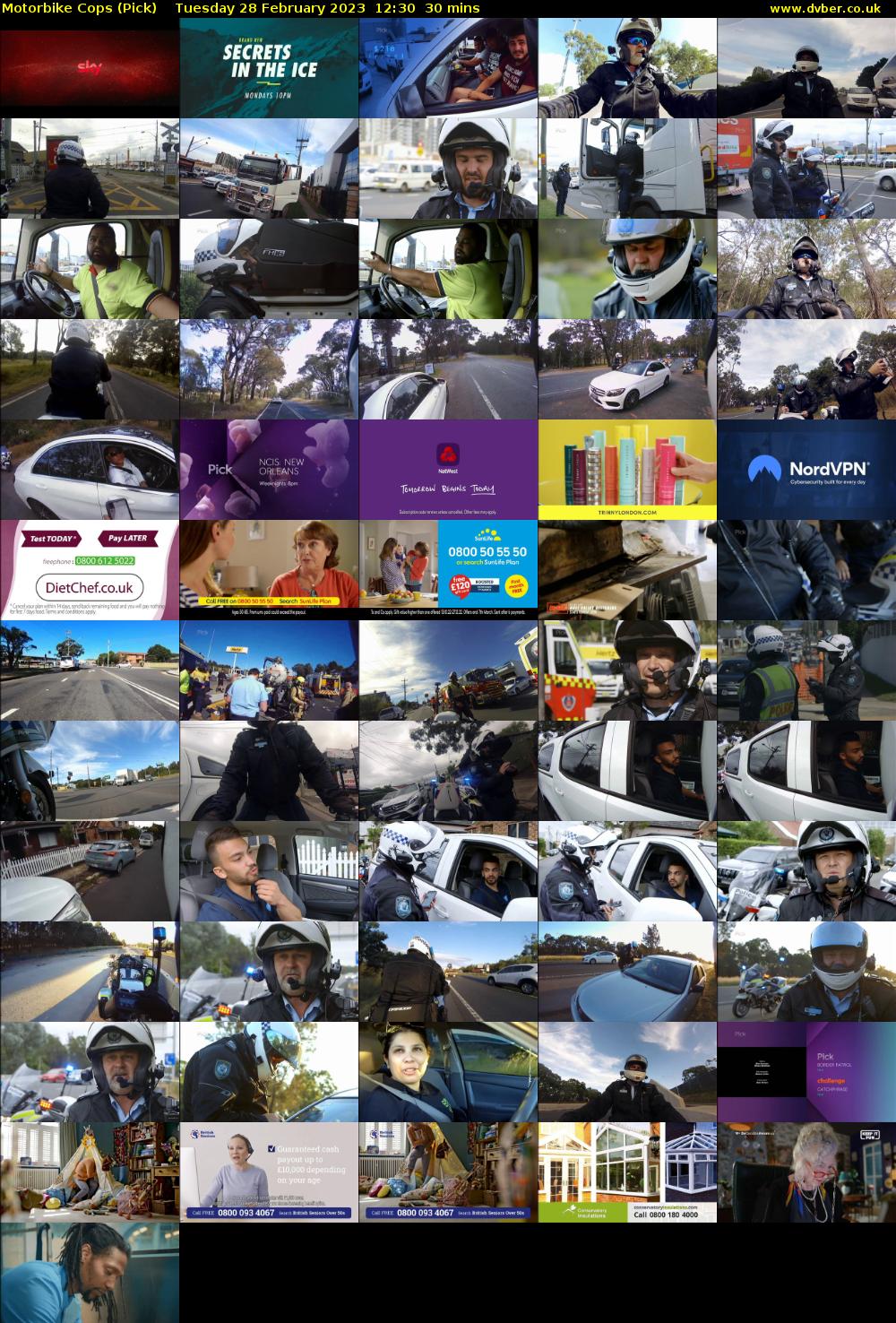 Motorbike Cops (Pick) Tuesday 28 February 2023 12:30 - 13:00