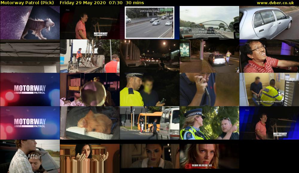 Motorway Patrol (Pick) Friday 29 May 2020 07:30 - 08:00
