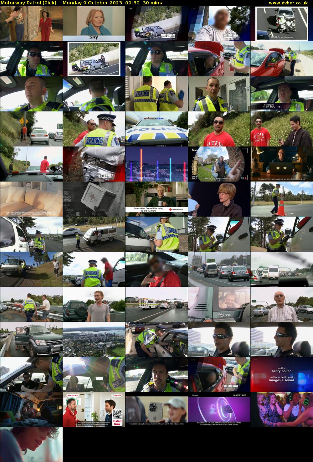 Motorway Patrol (Pick) Monday 9 October 2023 09:30 - 10:00