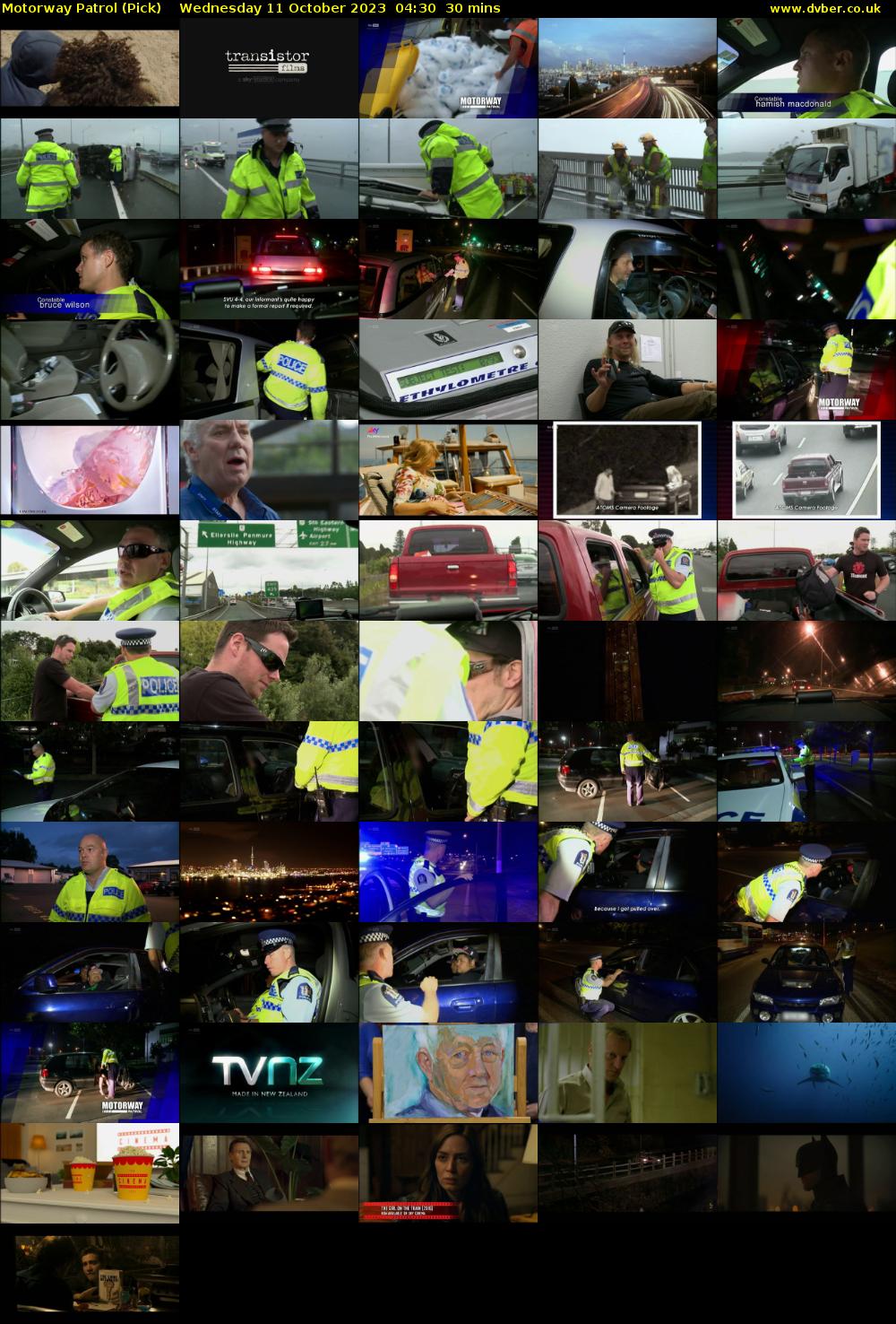 Motorway Patrol (Pick) Wednesday 11 October 2023 04:30 - 05:00