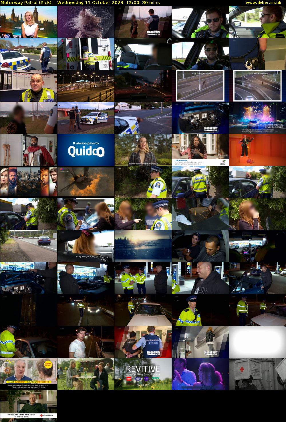 Motorway Patrol (Pick) Wednesday 11 October 2023 12:00 - 12:30