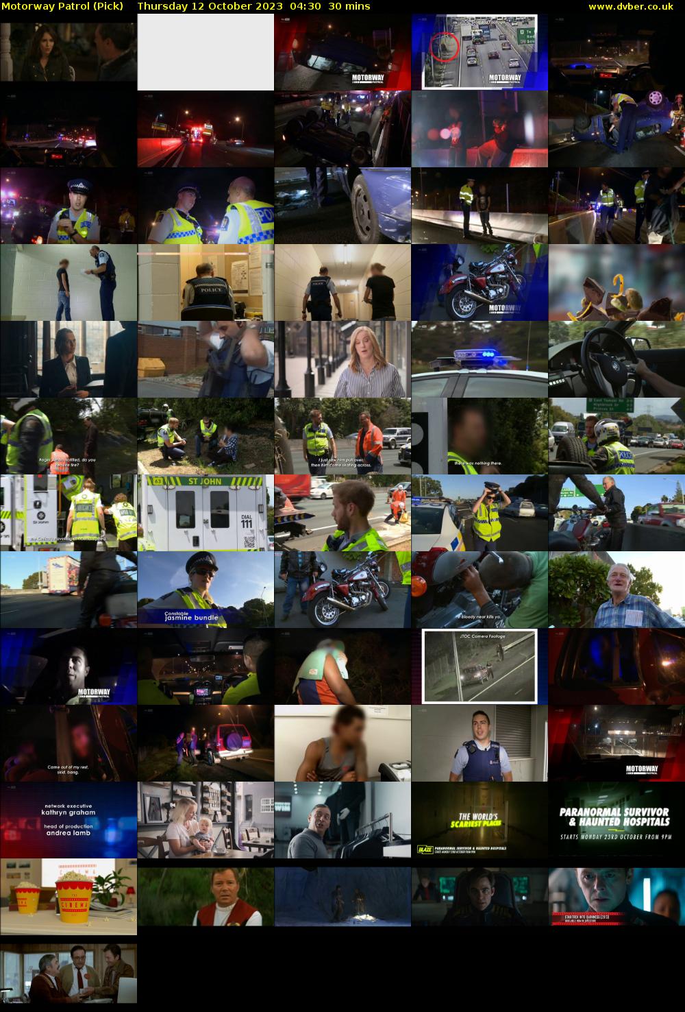 Motorway Patrol (Pick) Thursday 12 October 2023 04:30 - 05:00