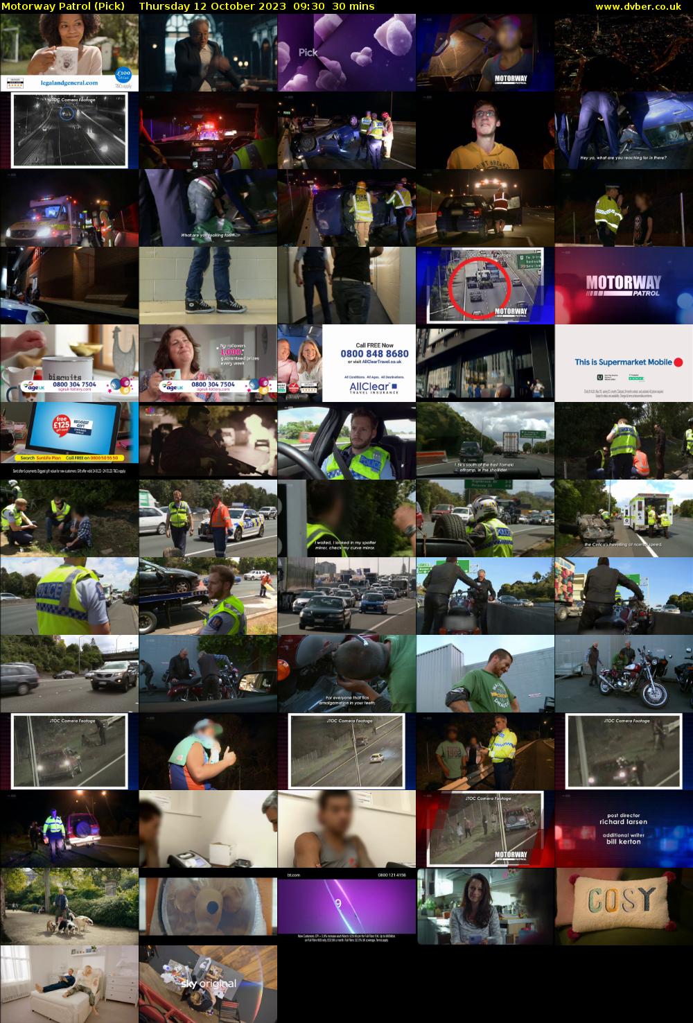 Motorway Patrol (Pick) Thursday 12 October 2023 09:30 - 10:00