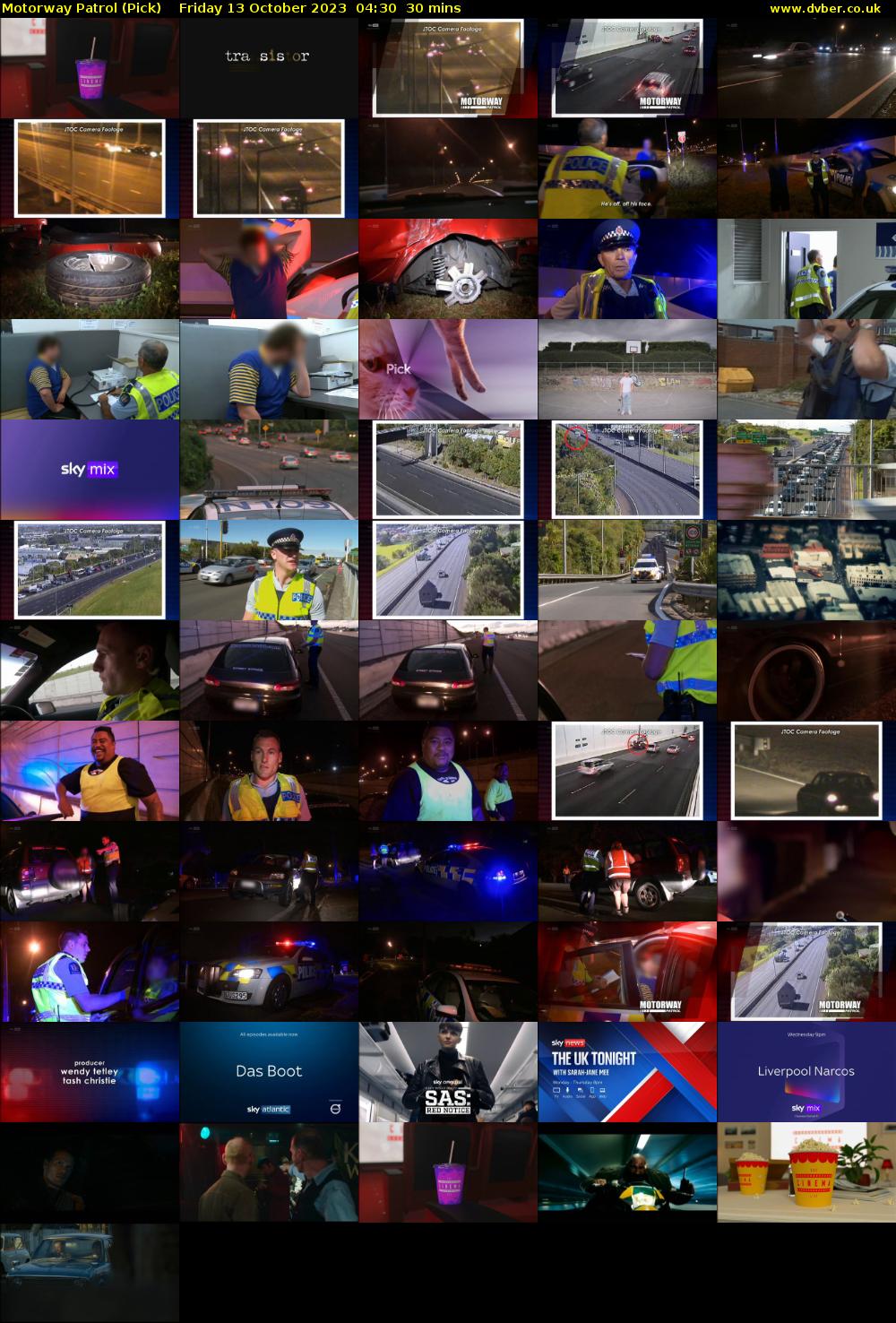 Motorway Patrol (Pick) Friday 13 October 2023 04:30 - 05:00