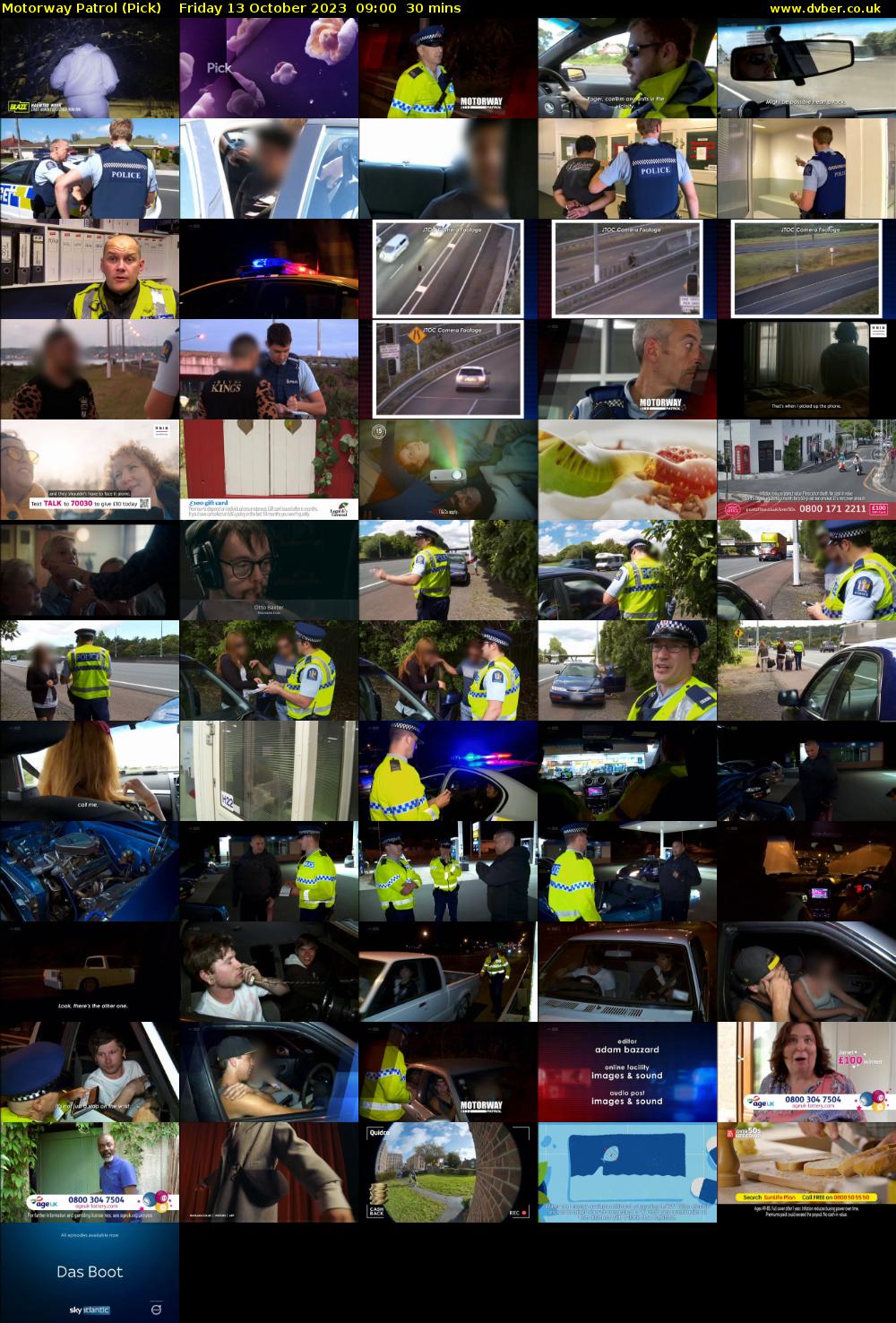 Motorway Patrol (Pick) Friday 13 October 2023 09:00 - 09:30