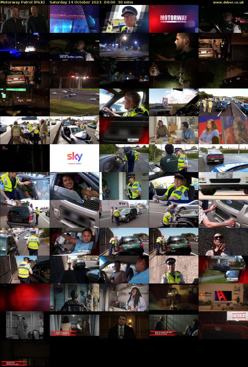 Motorway Patrol (Pick) Saturday 14 October 2023 04:00 - 04:30