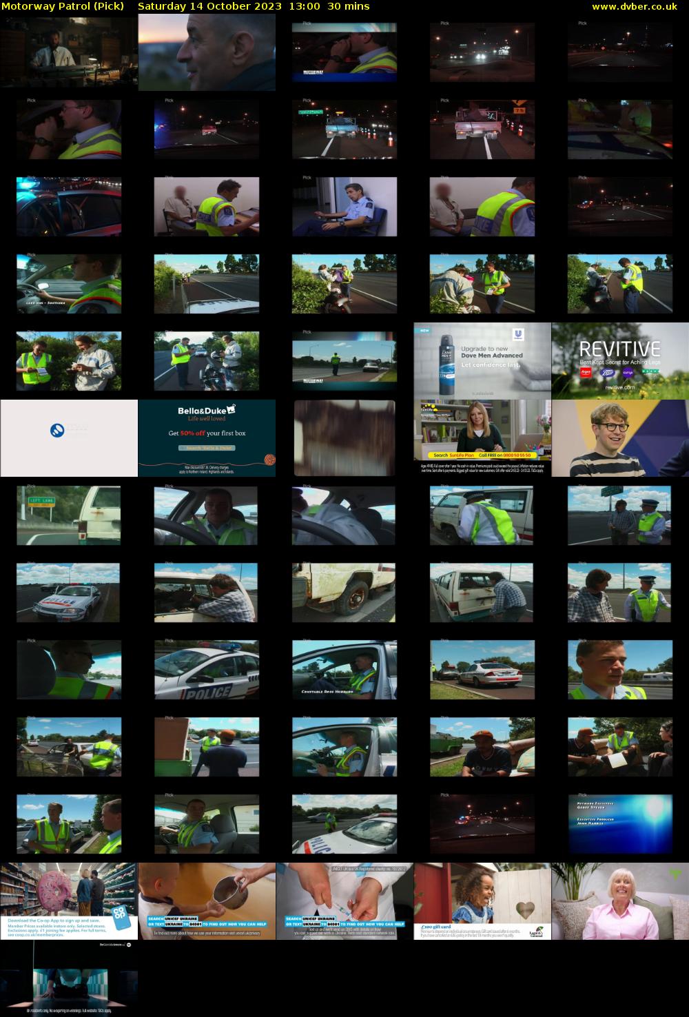 Motorway Patrol (Pick) Saturday 14 October 2023 13:00 - 13:30