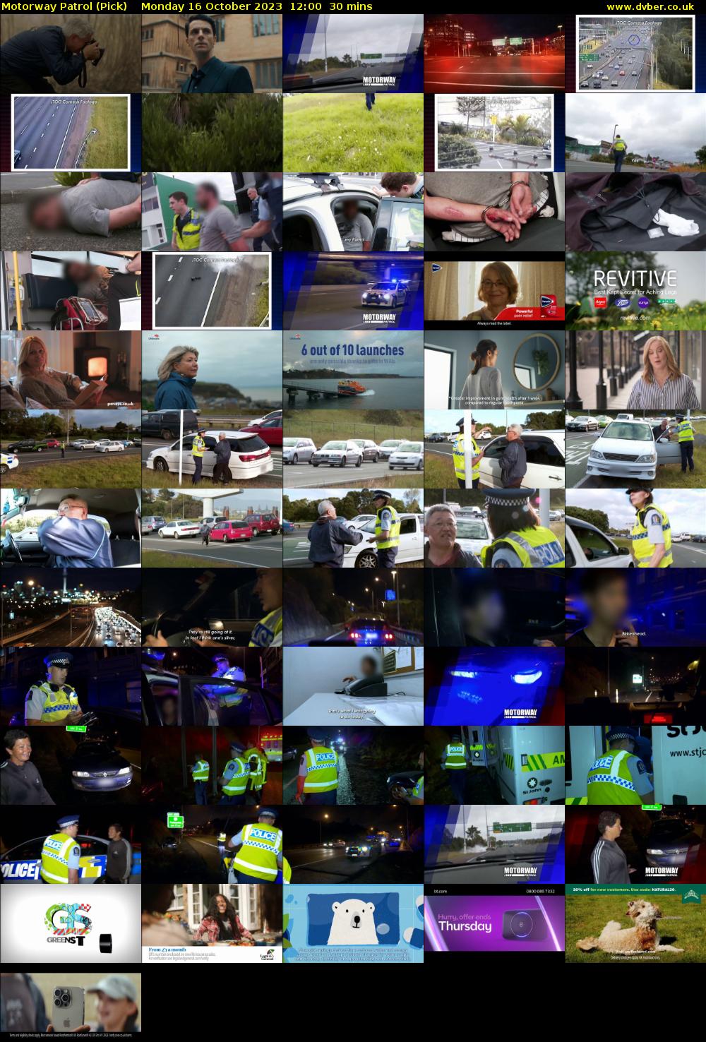 Motorway Patrol (Pick) Monday 16 October 2023 12:00 - 12:30