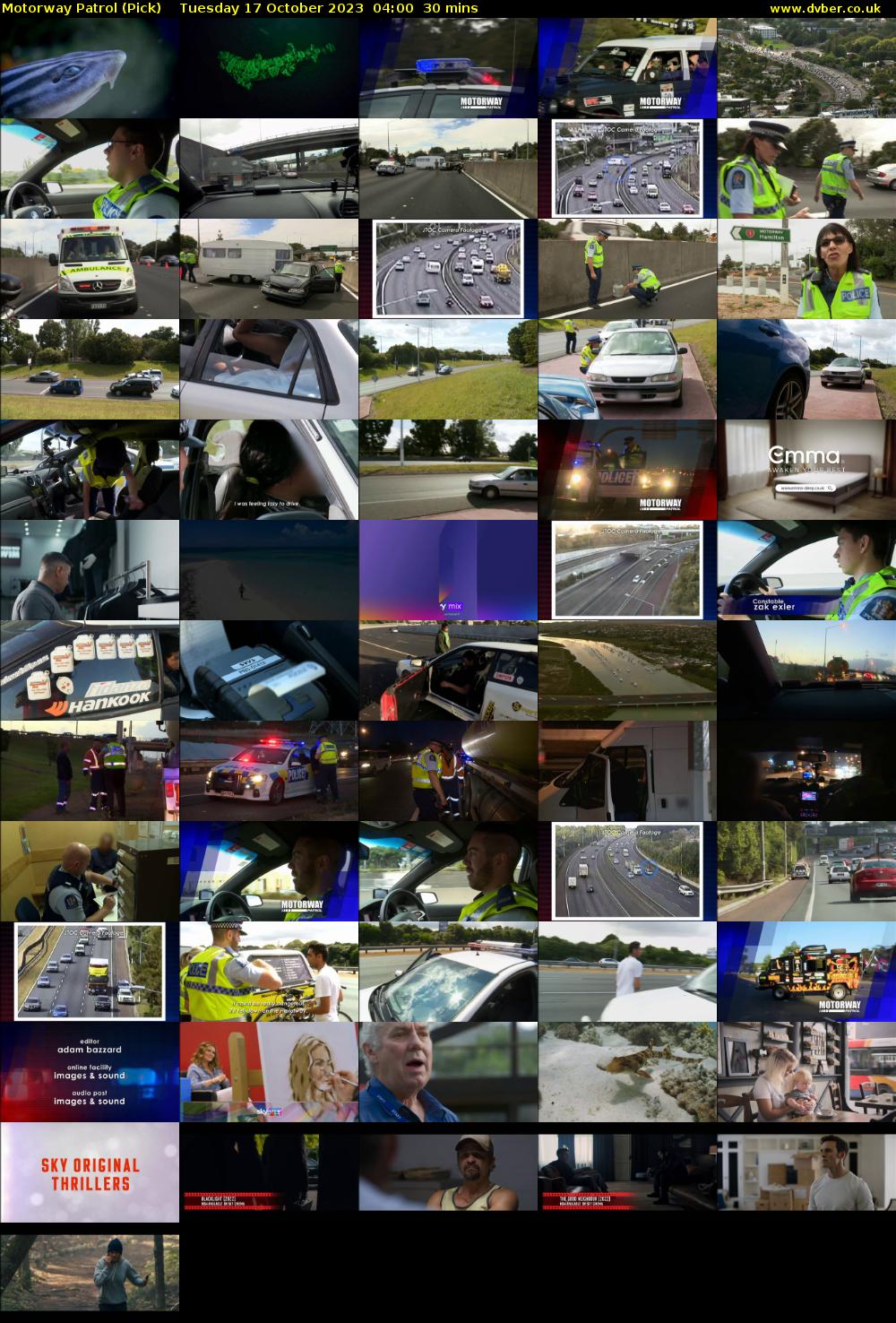 Motorway Patrol (Pick) Tuesday 17 October 2023 04:00 - 04:30