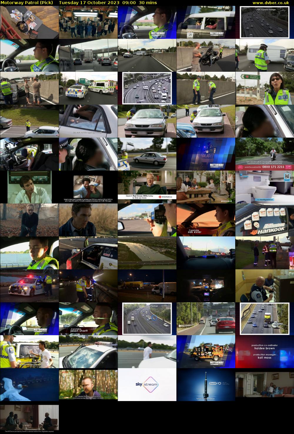 Motorway Patrol (Pick) Tuesday 17 October 2023 09:00 - 09:30