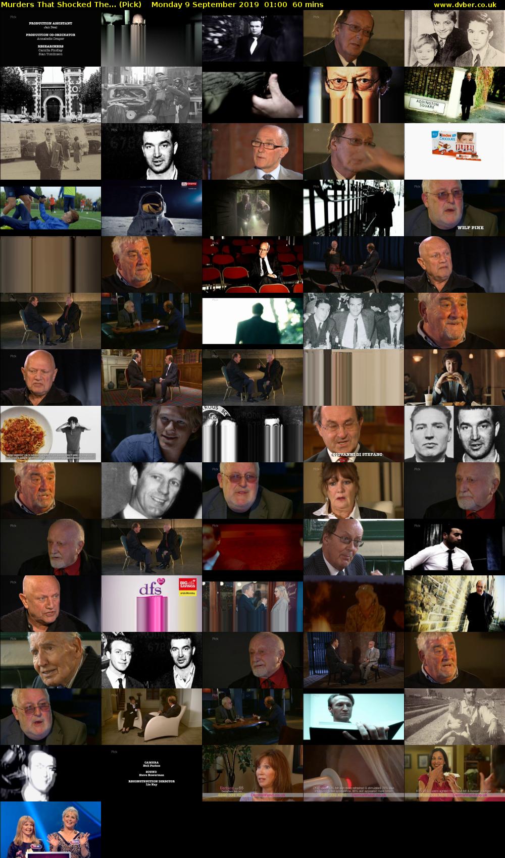 Murders That Shocked The... (Pick) Monday 9 September 2019 01:00 - 02:00