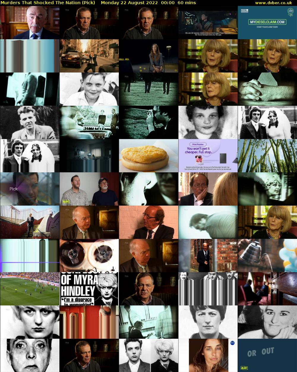 Murders That Shocked The Nation (Pick) Monday 22 August 2022 00:00 - 01:00