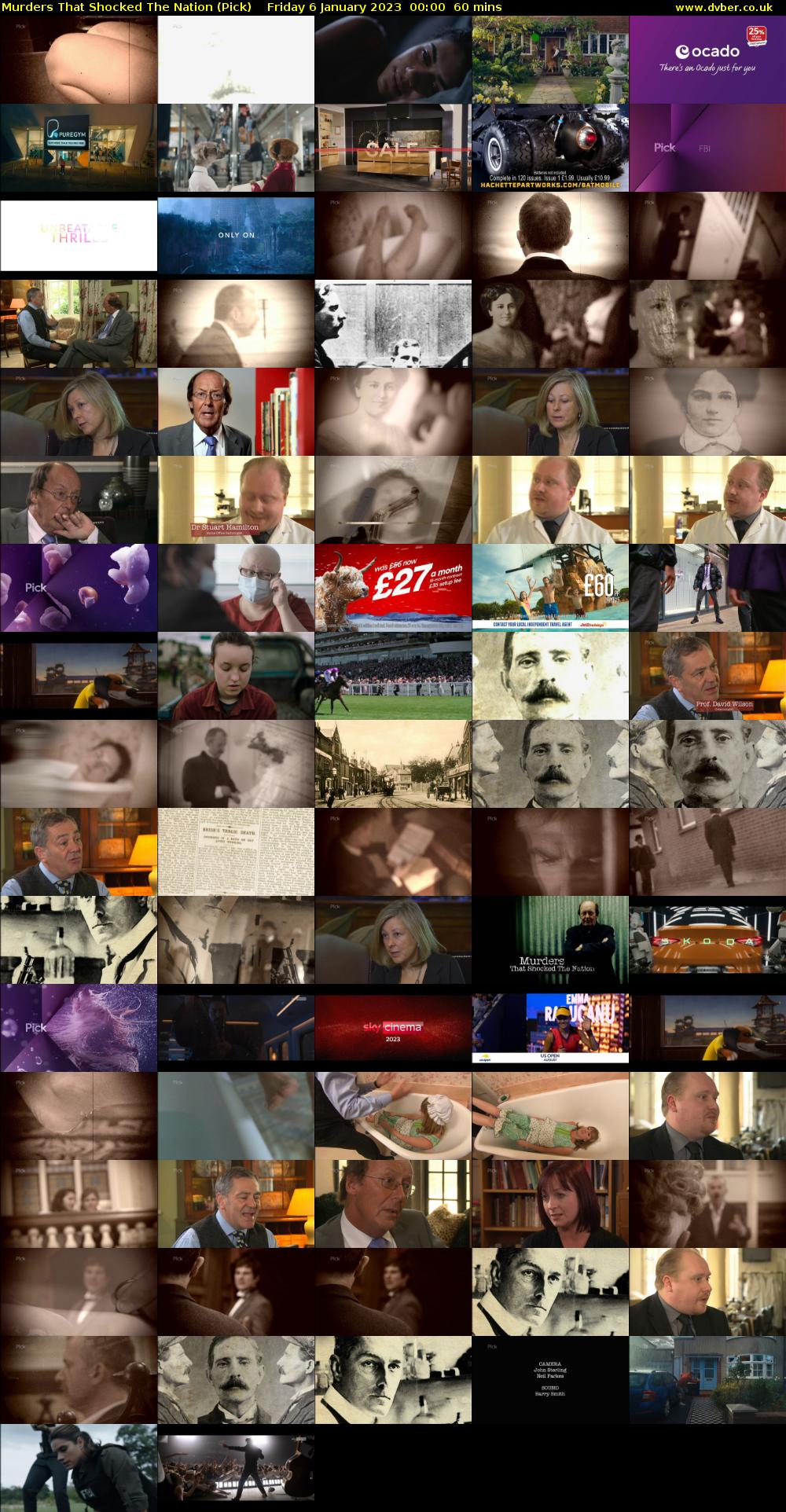 Murders That Shocked The Nation (Pick) Friday 6 January 2023 00:00 - 01:00