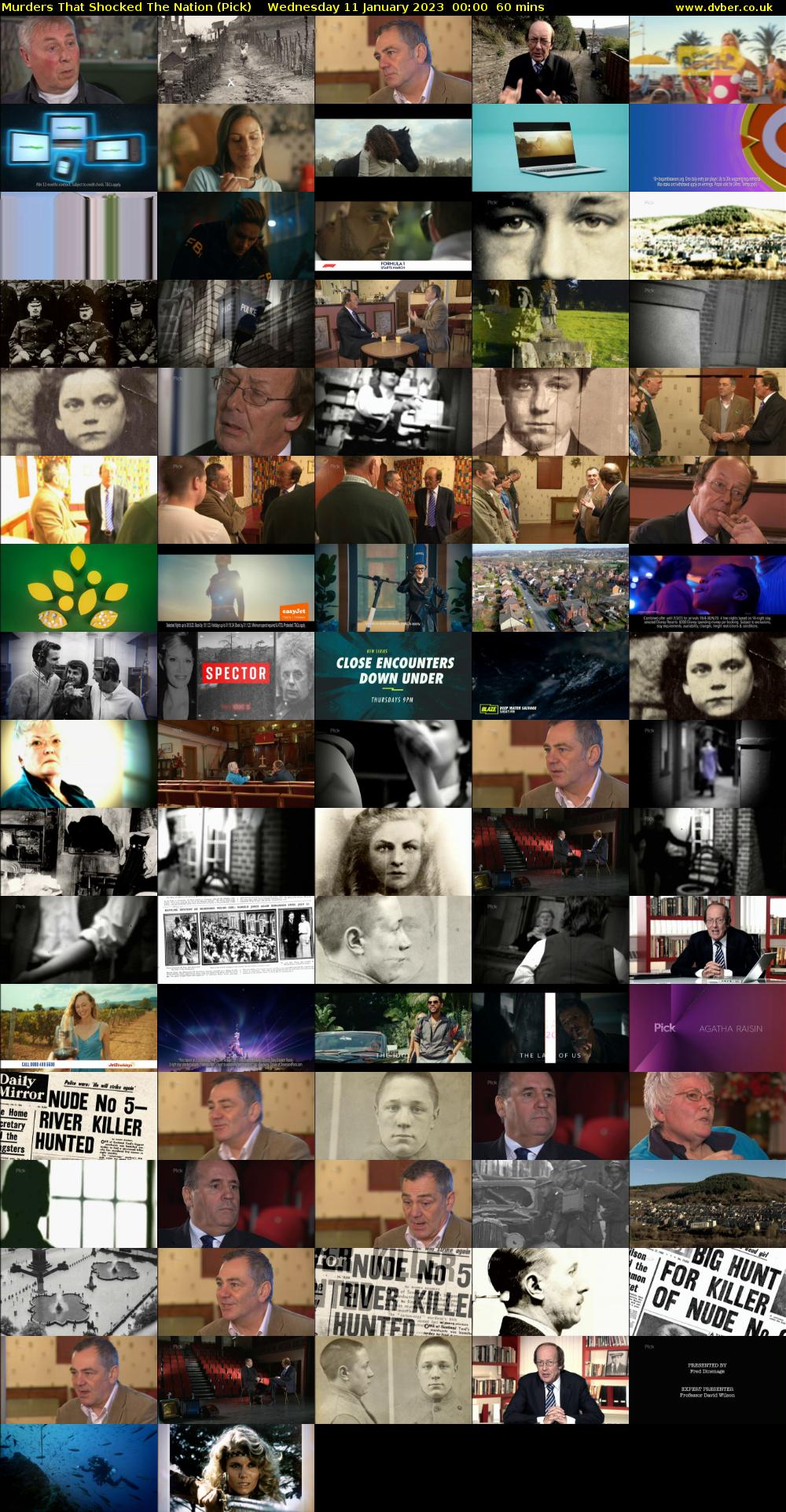 Murders That Shocked The Nation (Pick) Wednesday 11 January 2023 00:00 - 01:00