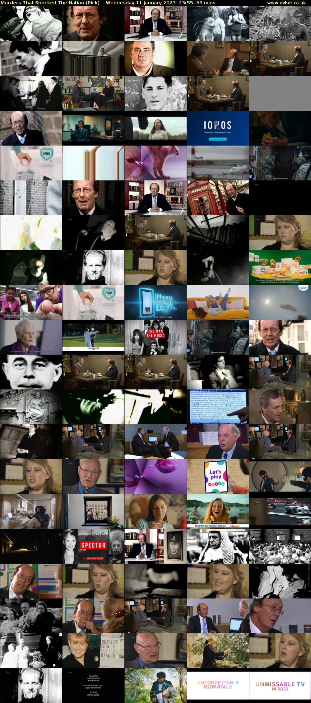 Murders That Shocked The Nation (Pick) Wednesday 11 January 2023 23:55 - 01:00