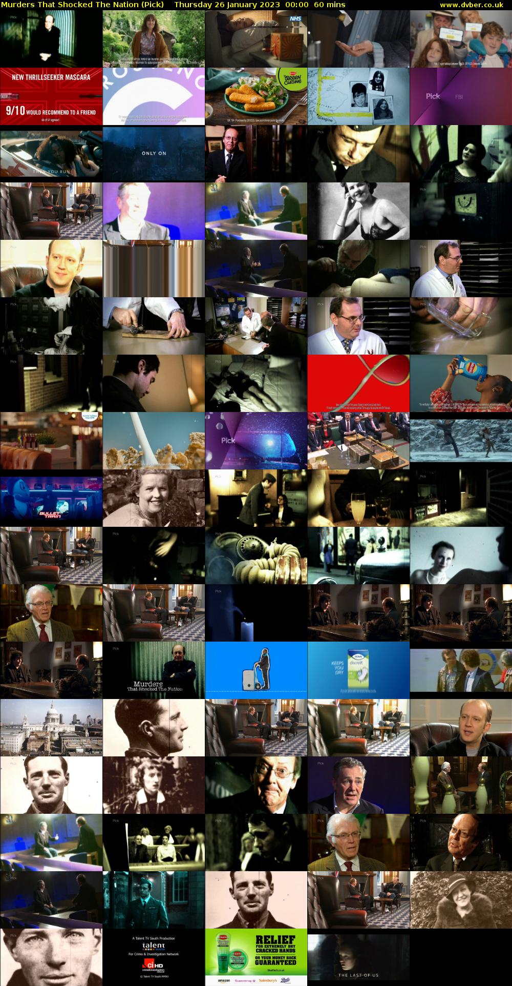 Murders That Shocked The Nation (Pick) Thursday 26 January 2023 00:00 - 01:00