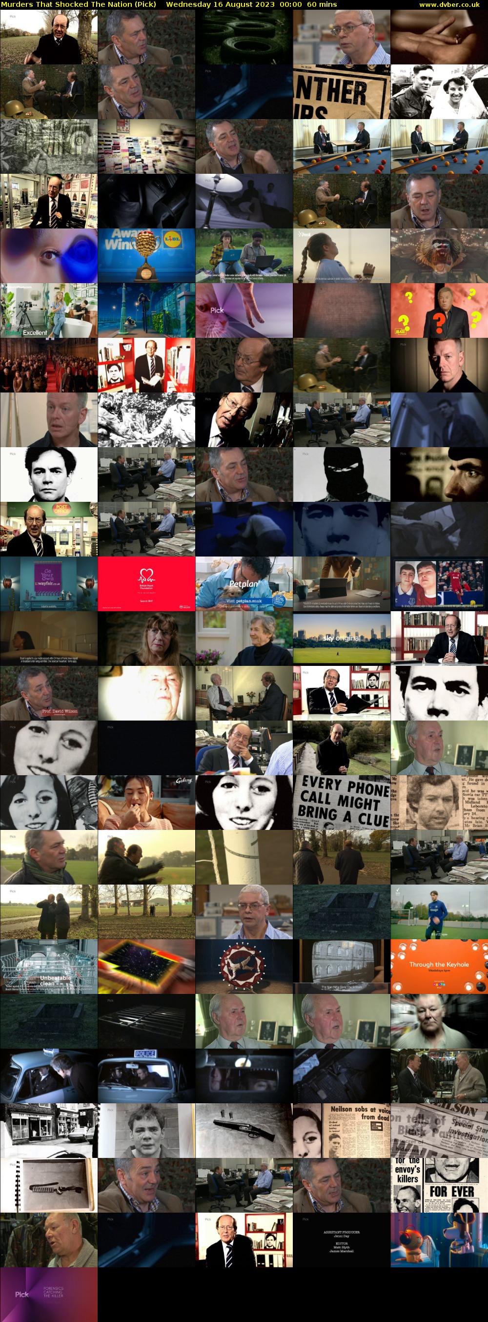 Murders That Shocked The Nation (Pick) Wednesday 16 August 2023 00:00 - 01:00