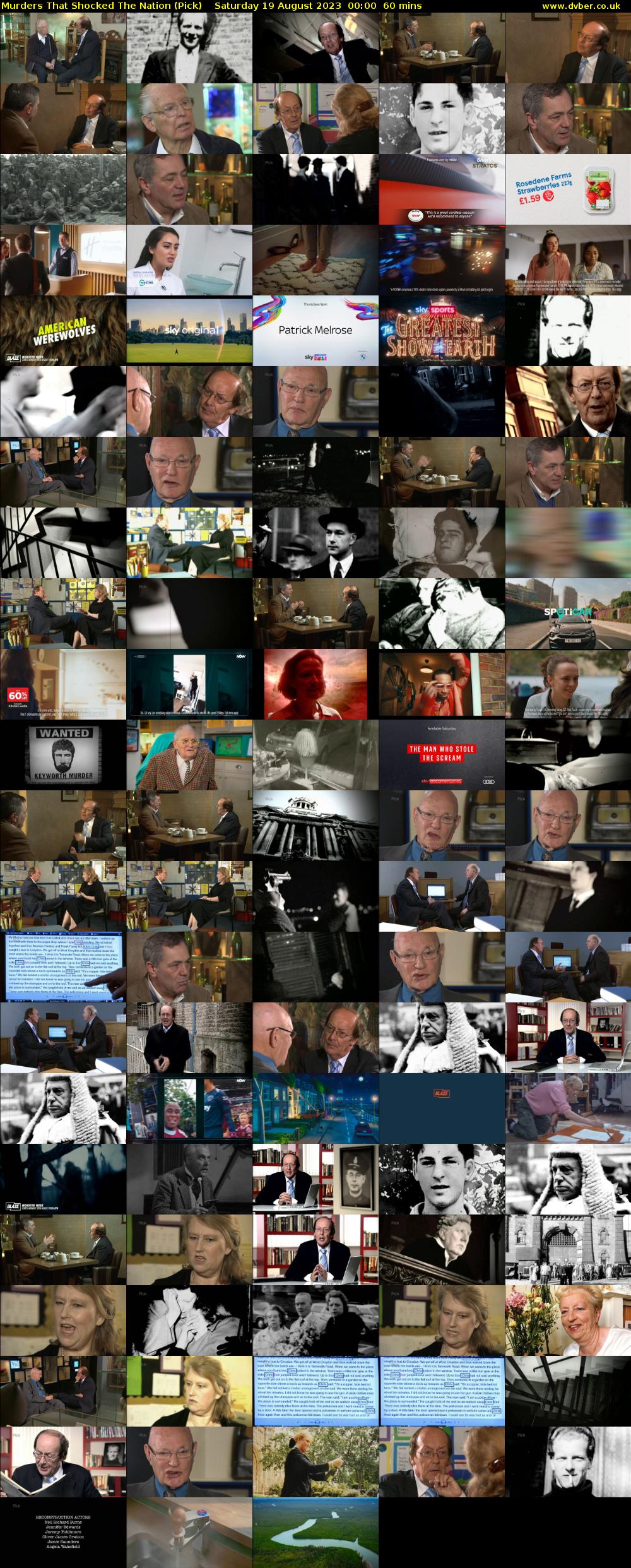 Murders That Shocked The Nation (Pick) Saturday 19 August 2023 00:00 - 01:00