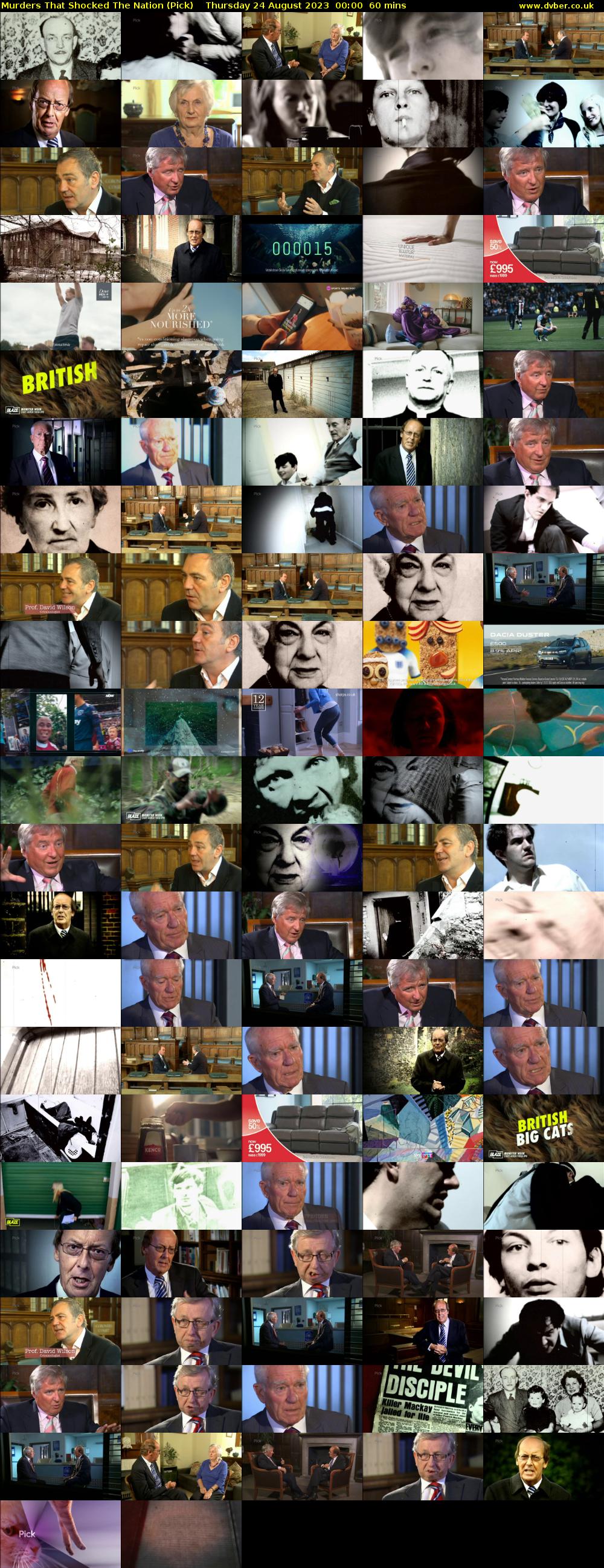 Murders That Shocked The Nation (Pick) Thursday 24 August 2023 00:00 - 01:00