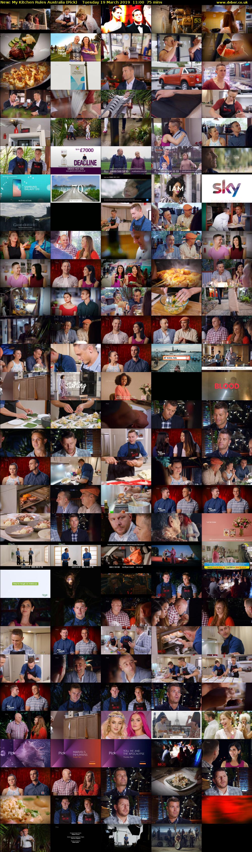 My Kitchen Rules Australia (Pick) Tuesday 19 March 2019 11:00 - 12:15
