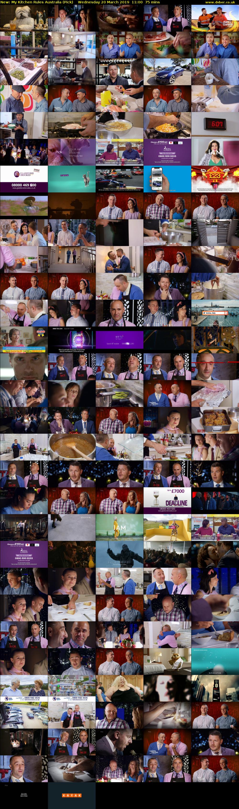My Kitchen Rules Australia (Pick) Wednesday 20 March 2019 11:00 - 12:15