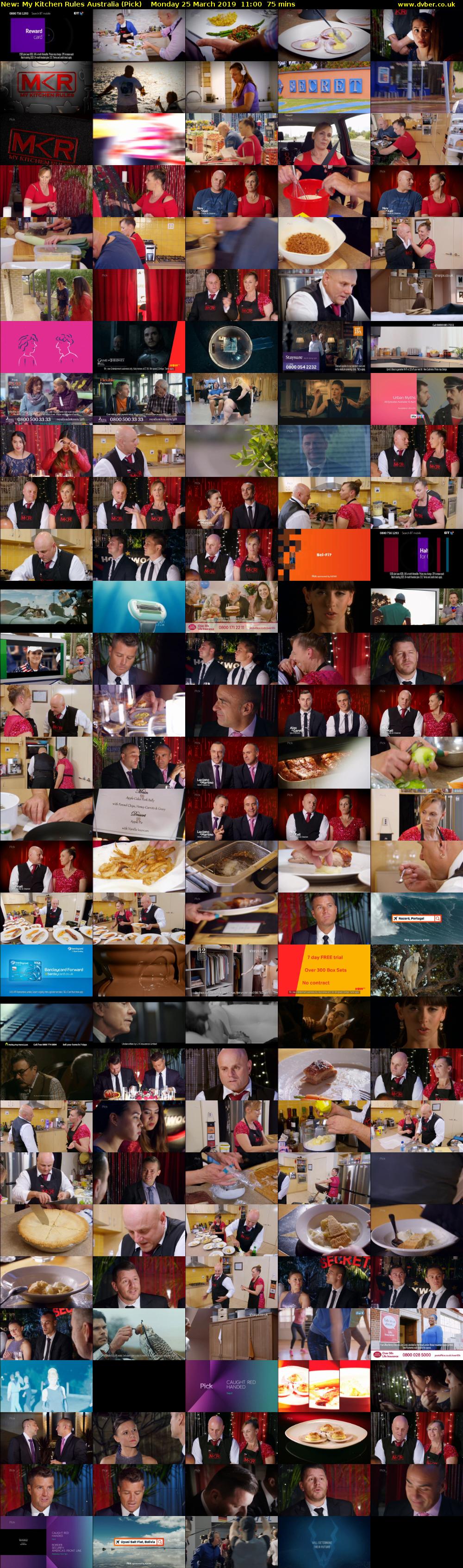 My Kitchen Rules Australia (Pick) Monday 25 March 2019 11:00 - 12:15