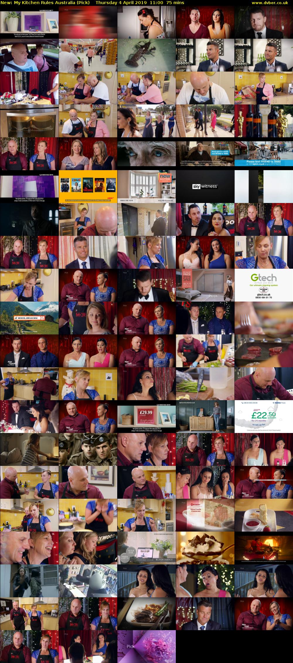 My Kitchen Rules Australia (Pick) Thursday 4 April 2019 11:00 - 12:15