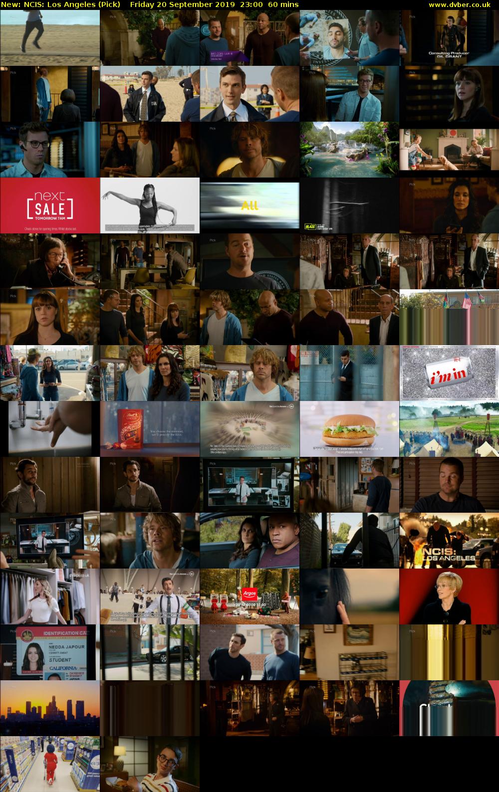 NCIS: Los Angeles (Pick) Friday 20 September 2019 23:00 - 00:00