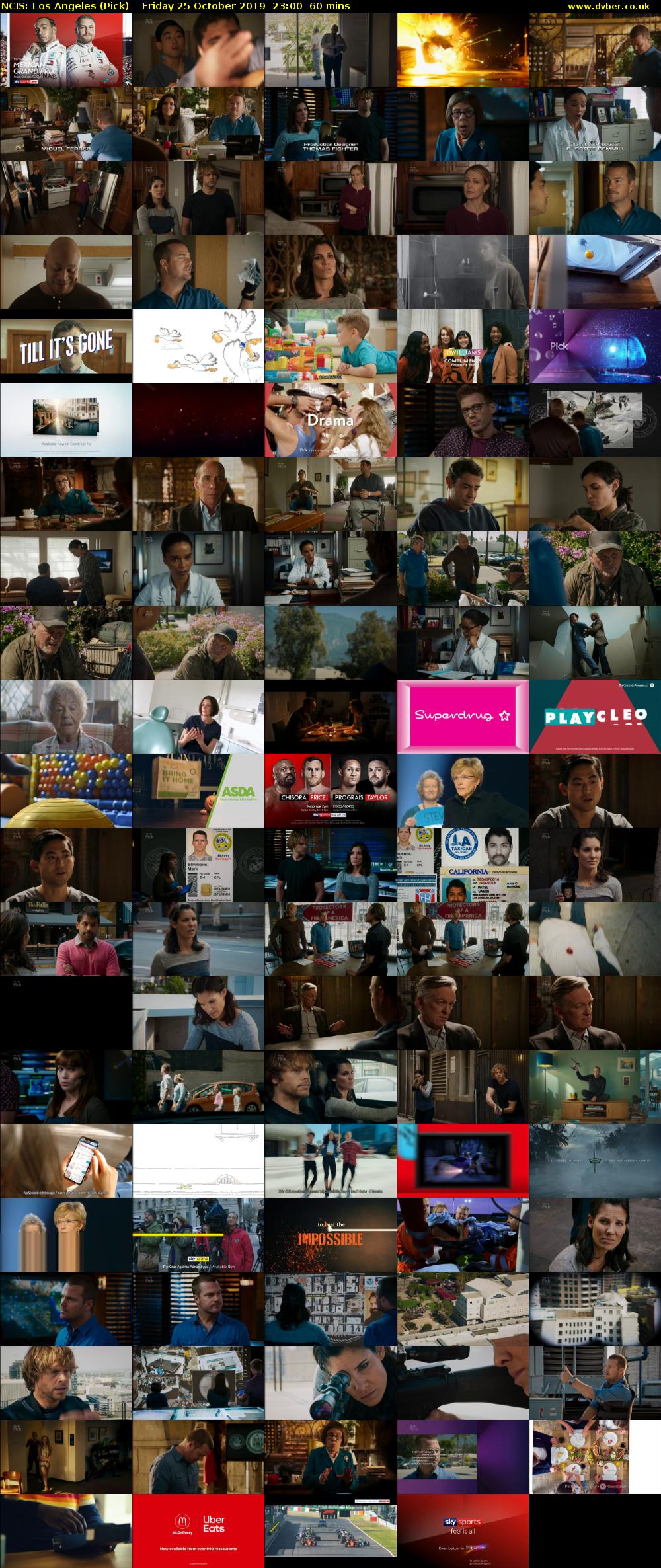 NCIS: Los Angeles (Pick) Friday 25 October 2019 23:00 - 00:00