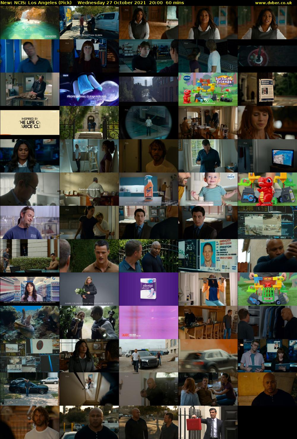 NCIS: Los Angeles (Pick) Wednesday 27 October 2021 20:00 - 21:00