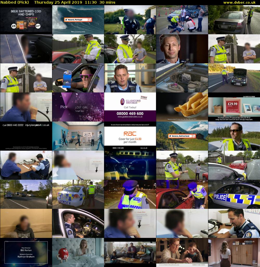 Nabbed (Pick) Thursday 25 April 2019 11:30 - 12:00