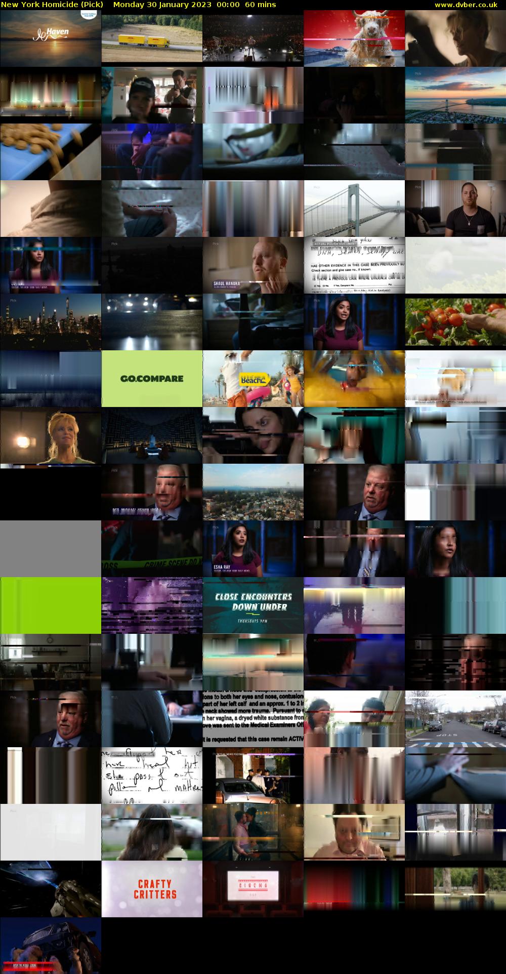 New York Homicide (Pick) Monday 30 January 2023 00:00 - 01:00