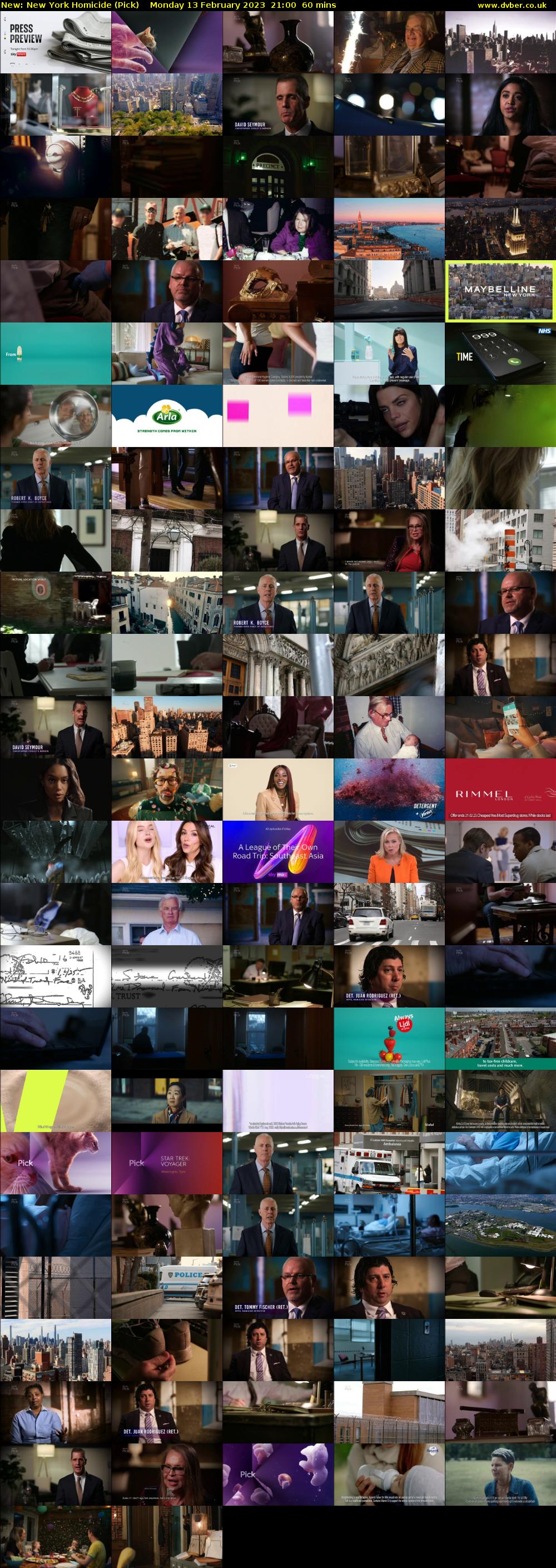 New York Homicide (Pick) Monday 13 February 2023 21:00 - 22:00