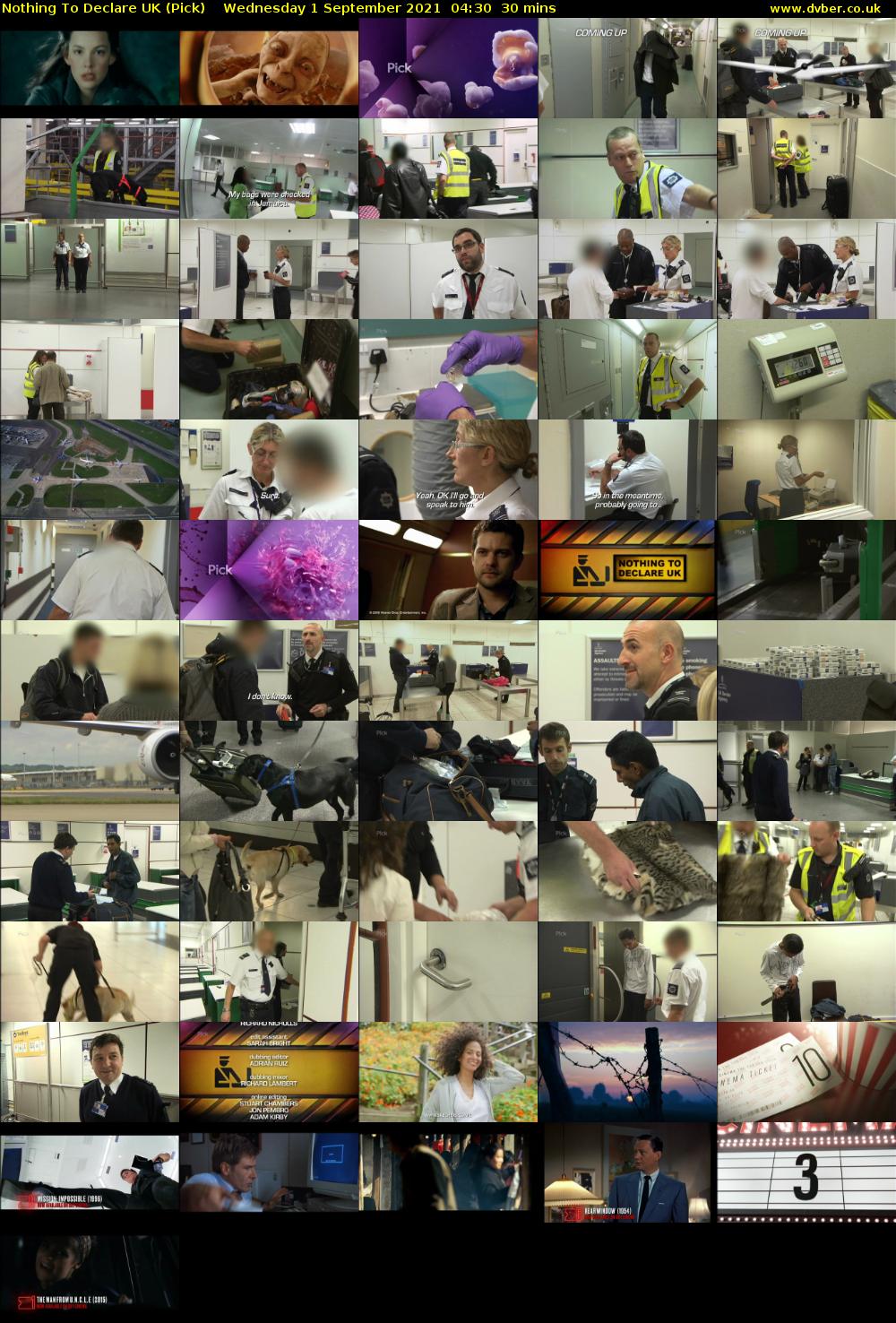 Nothing To Declare UK (Pick) Wednesday 1 September 2021 05:30 - 06:00