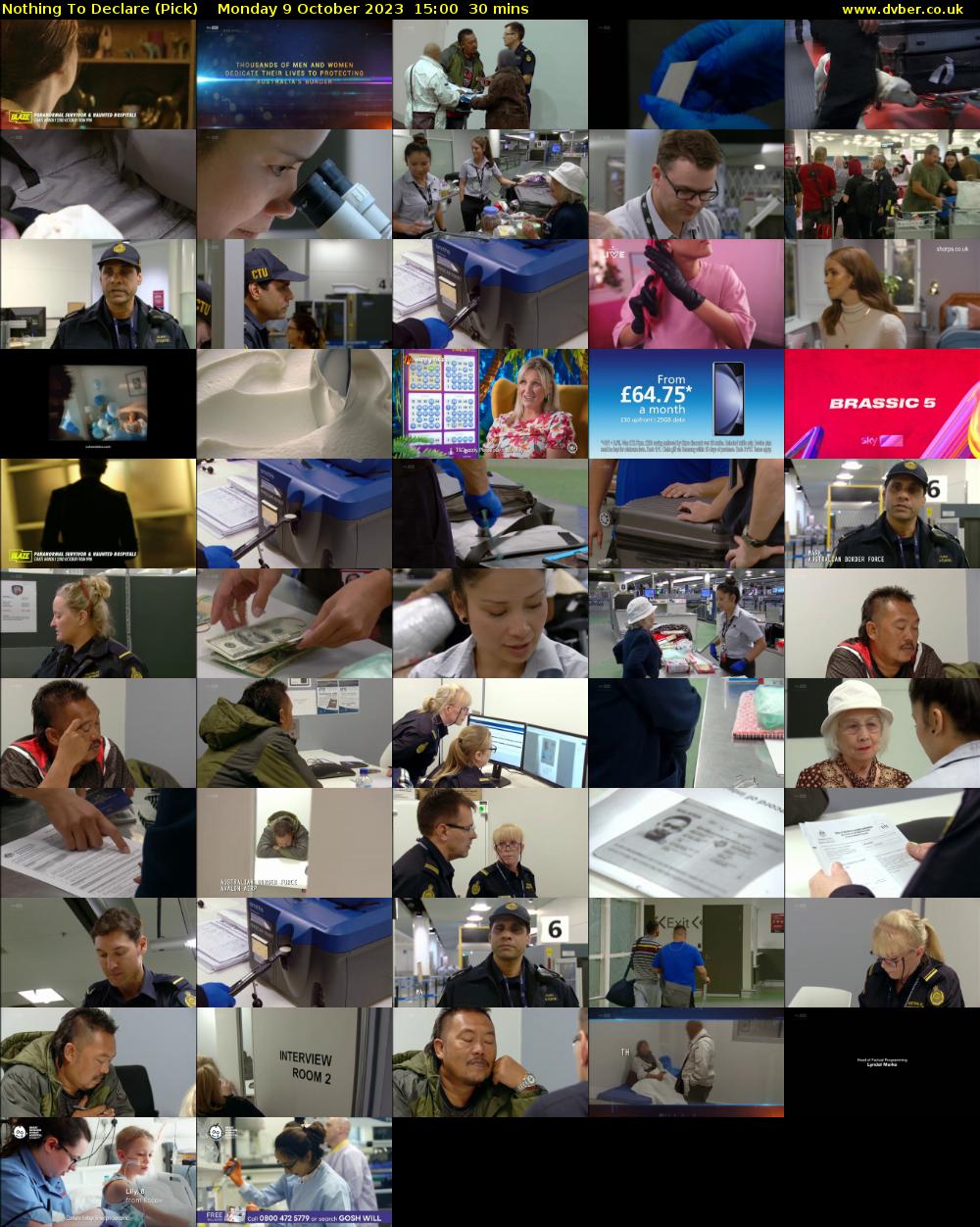 Nothing To Declare (Pick) Monday 9 October 2023 15:00 - 15:30