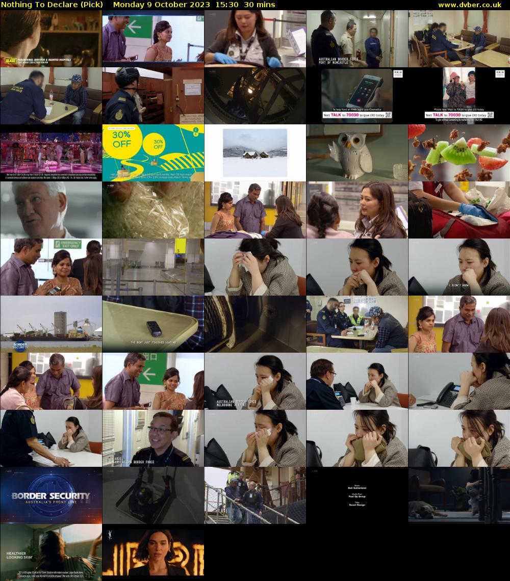 Nothing To Declare (Pick) Monday 9 October 2023 15:30 - 16:00