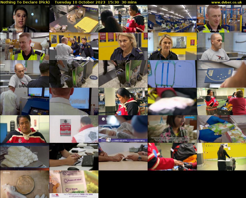 Nothing To Declare (Pick) Tuesday 10 October 2023 15:30 - 16:00