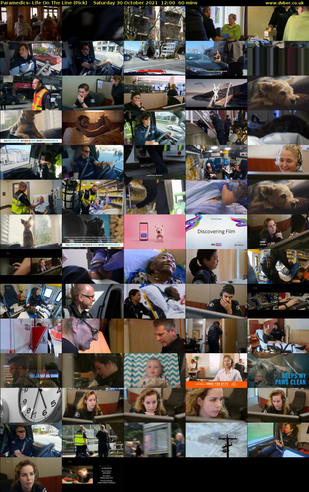 Paramedics- Life On The Line (Pick) Saturday 30 October 2021 12:00 - 13:00
