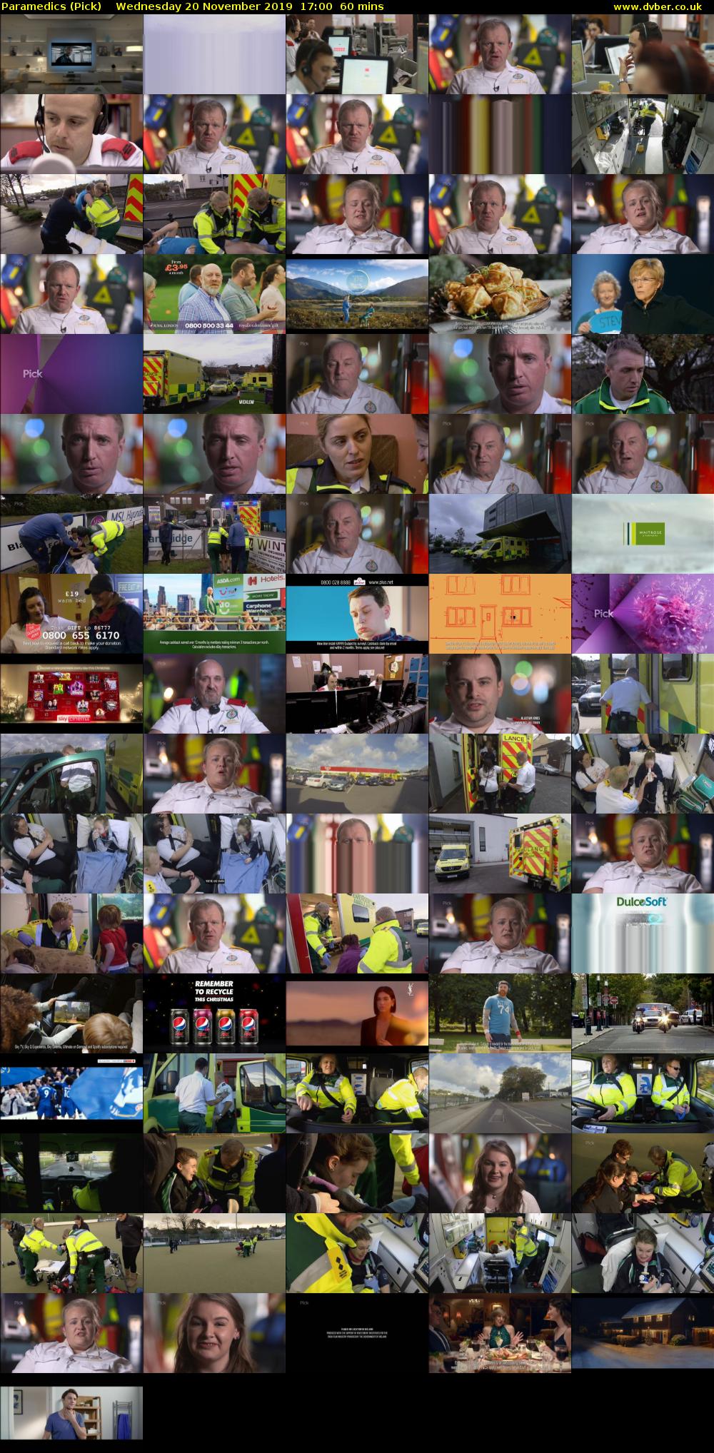 Paramedics (Pick) Wednesday 20 November 2019 17:00 - 18:00