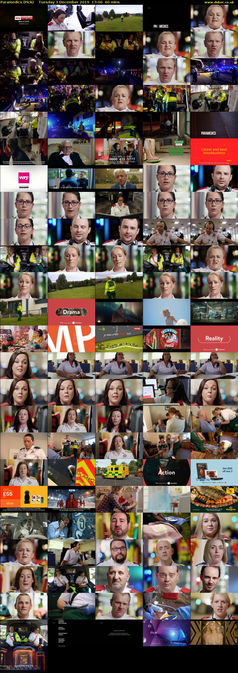 Paramedics (Pick) Tuesday 3 December 2019 17:00 - 18:00