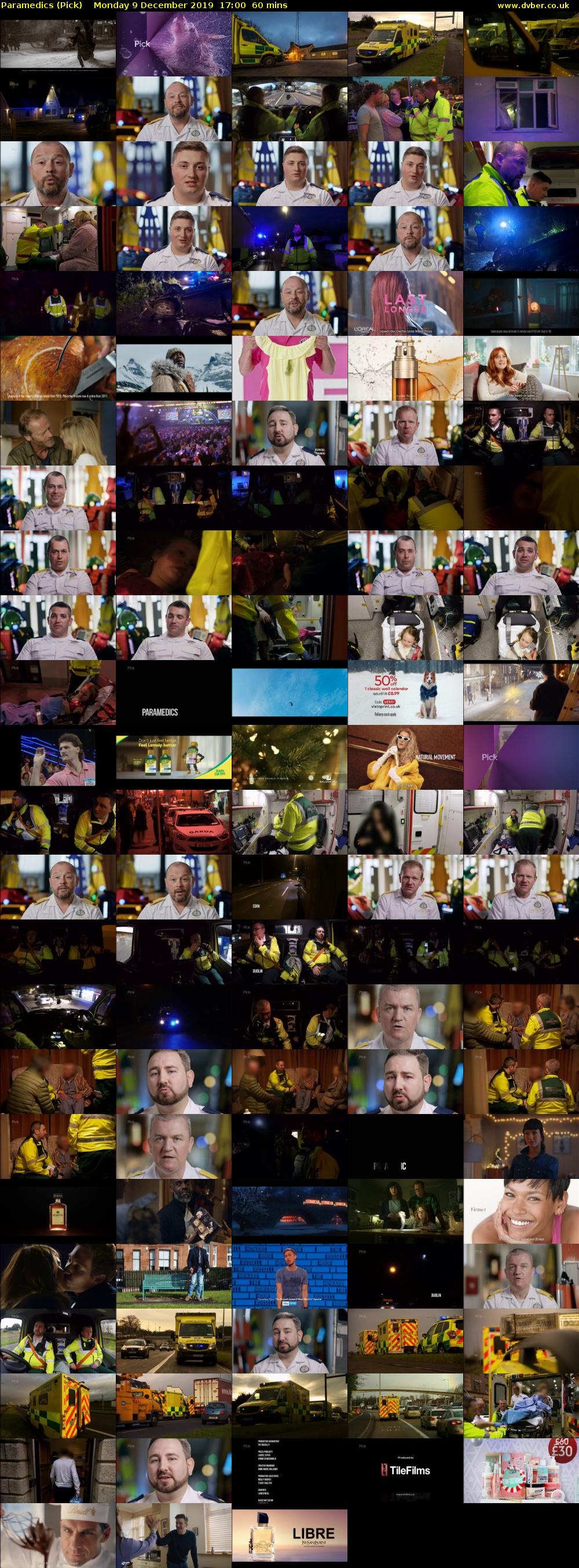 Paramedics (Pick) Monday 9 December 2019 17:00 - 18:00
