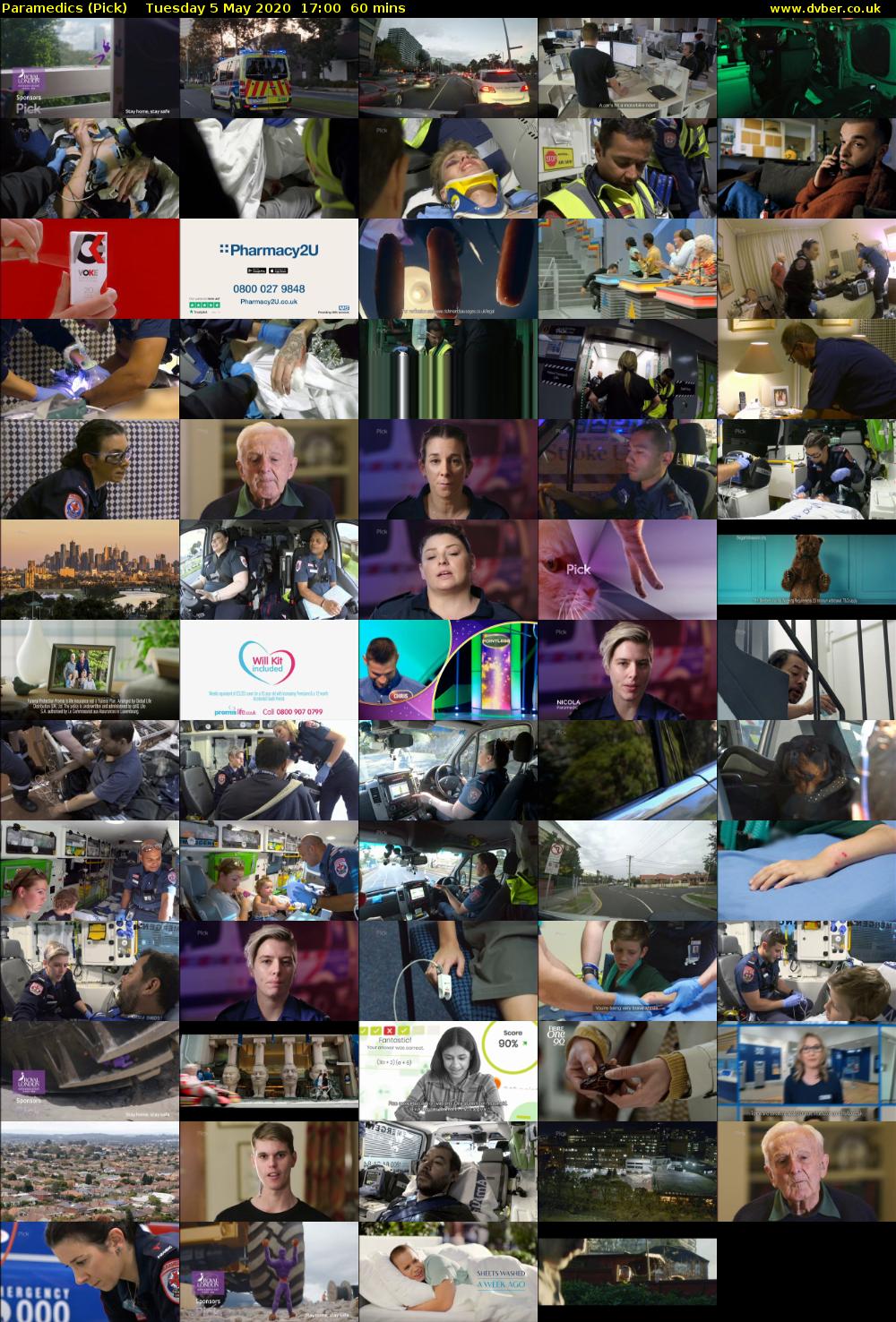 Paramedics (Pick) Tuesday 5 May 2020 17:00 - 18:00