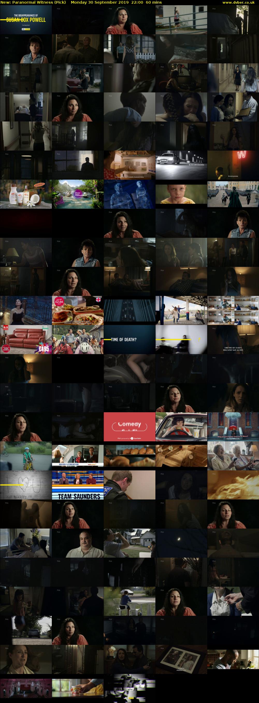 Paranormal Witness (Pick) Monday 30 September 2019 22:00 - 23:00