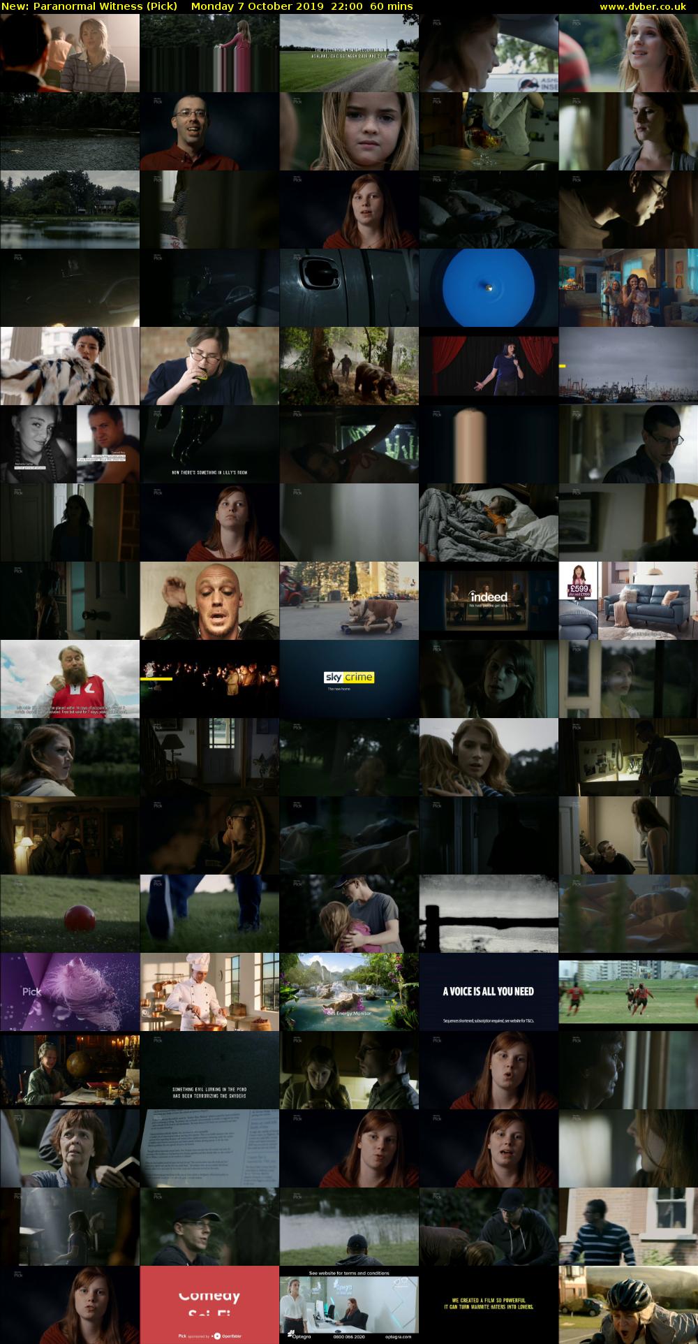 Paranormal Witness (Pick) Monday 7 October 2019 22:00 - 23:00