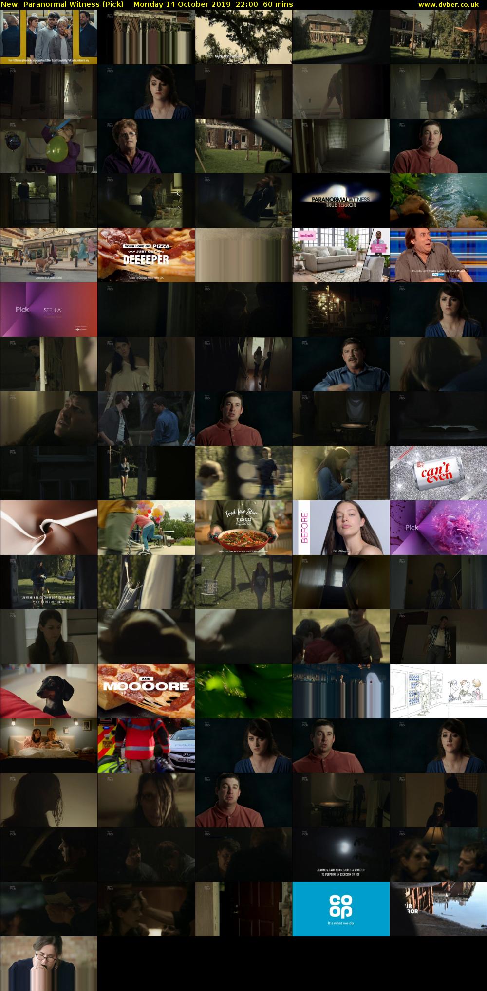 Paranormal Witness (Pick) Monday 14 October 2019 22:00 - 23:00