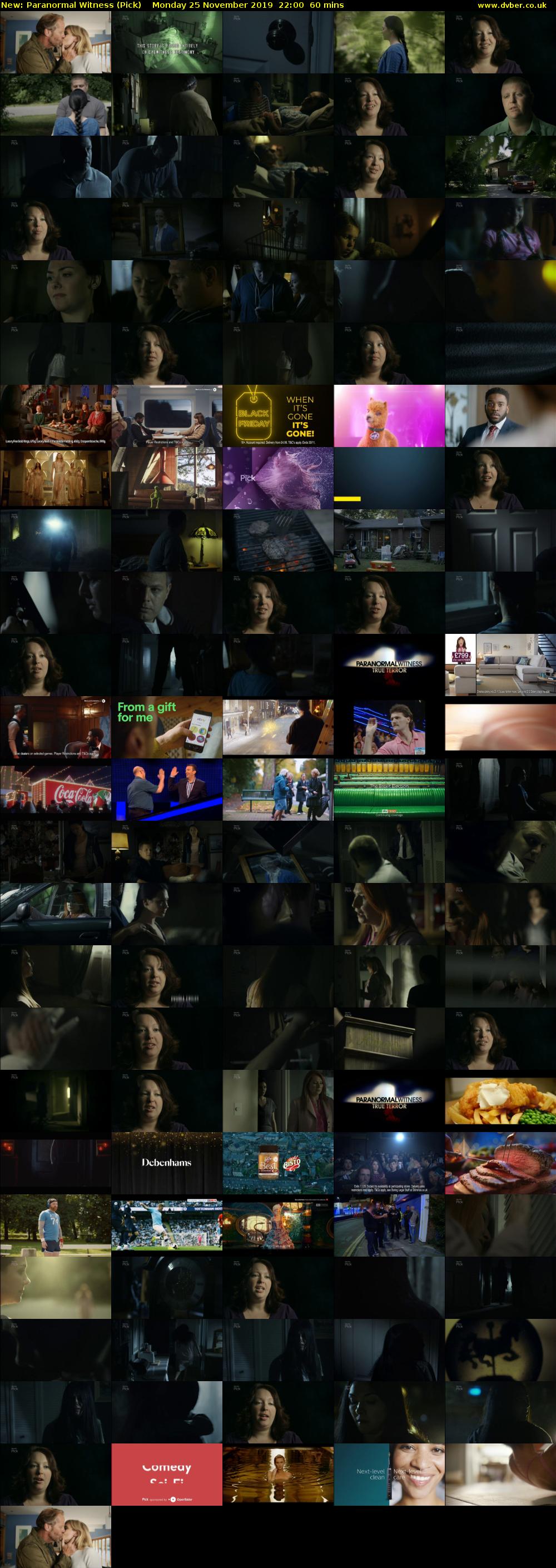 Paranormal Witness (Pick) Monday 25 November 2019 22:00 - 23:00